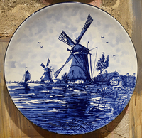Настенная тарелка "Мельницы" Delft